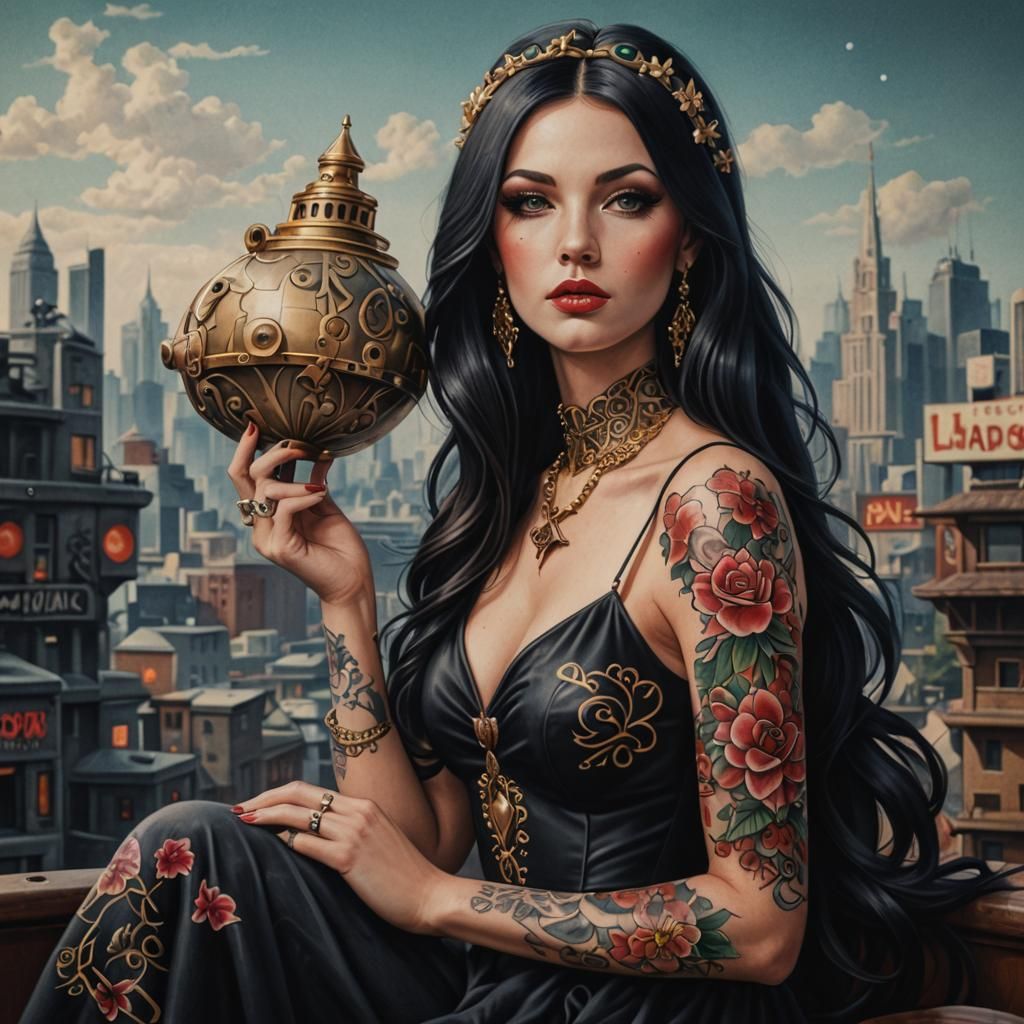 Lady Luck Tattoo Design