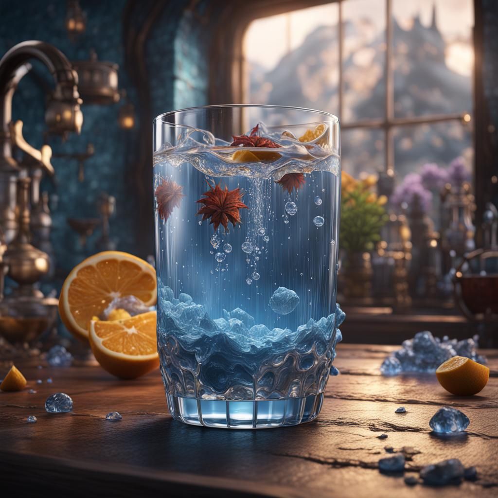 A Glass of Water Mixed with Everything