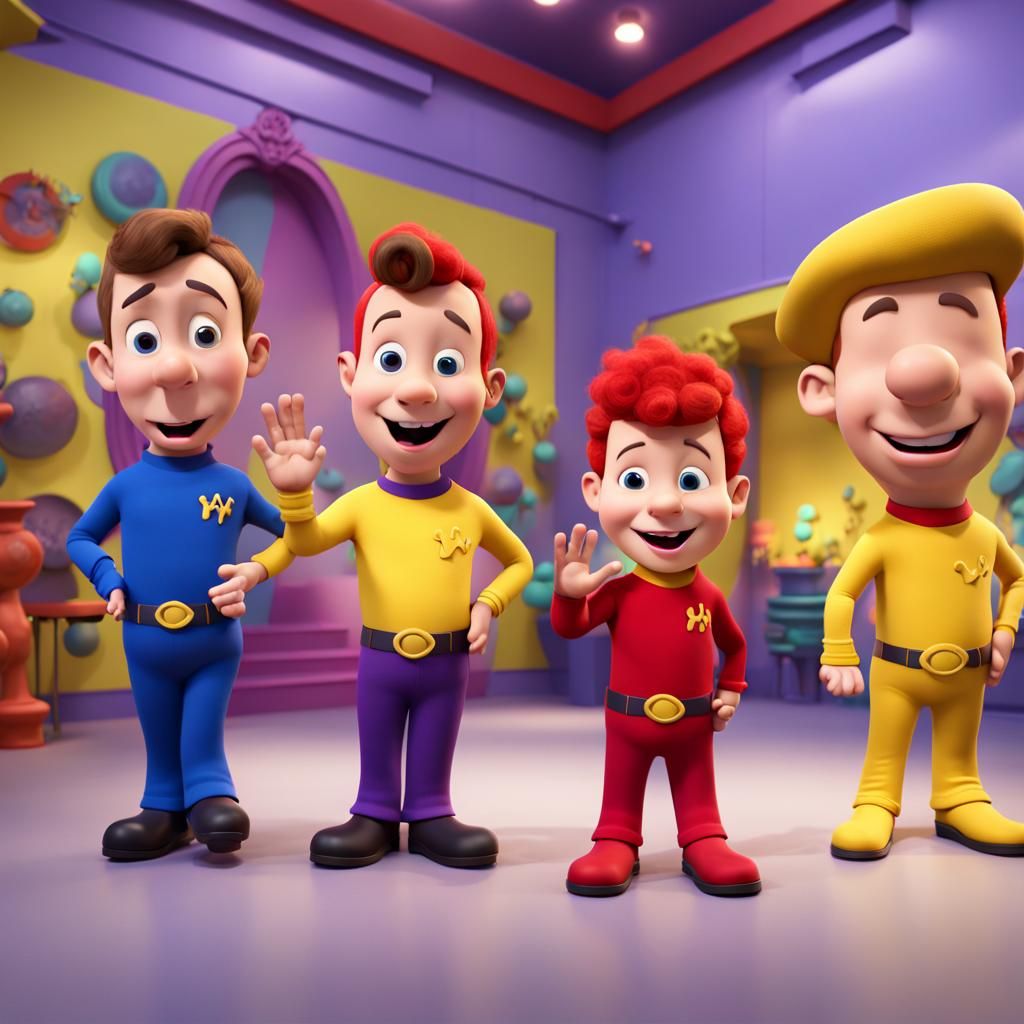 The Wiggles' Museum Trip: Pixar-Style 3D Art