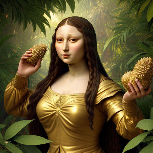 Mona Lisa in Vibrant Hyperrealistic Concept Art Scene