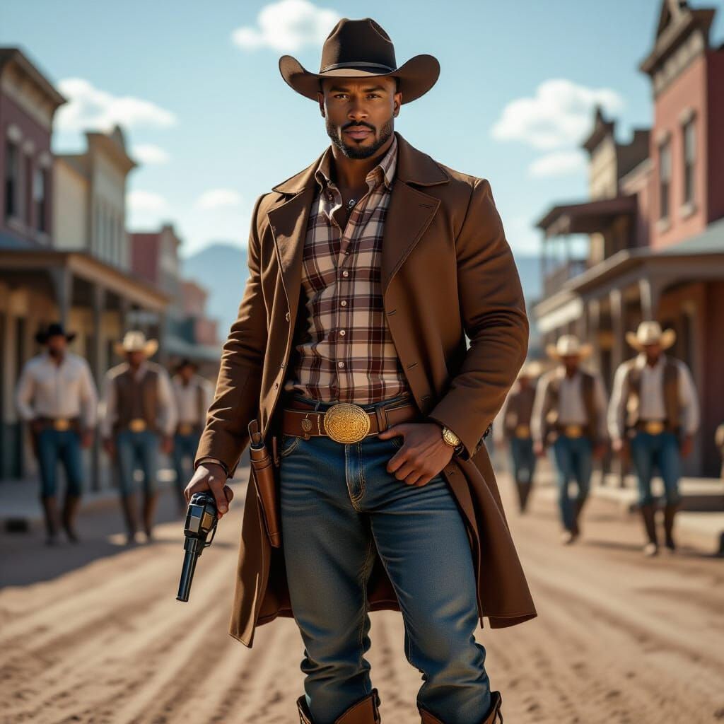 Michael B. Jordan as Gunslinger God in Old West Town
