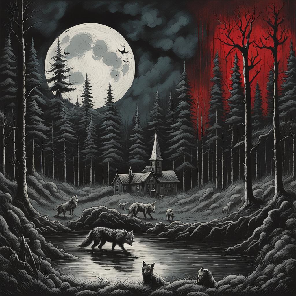 Sinister Album Cover: Northern Winter Wolves