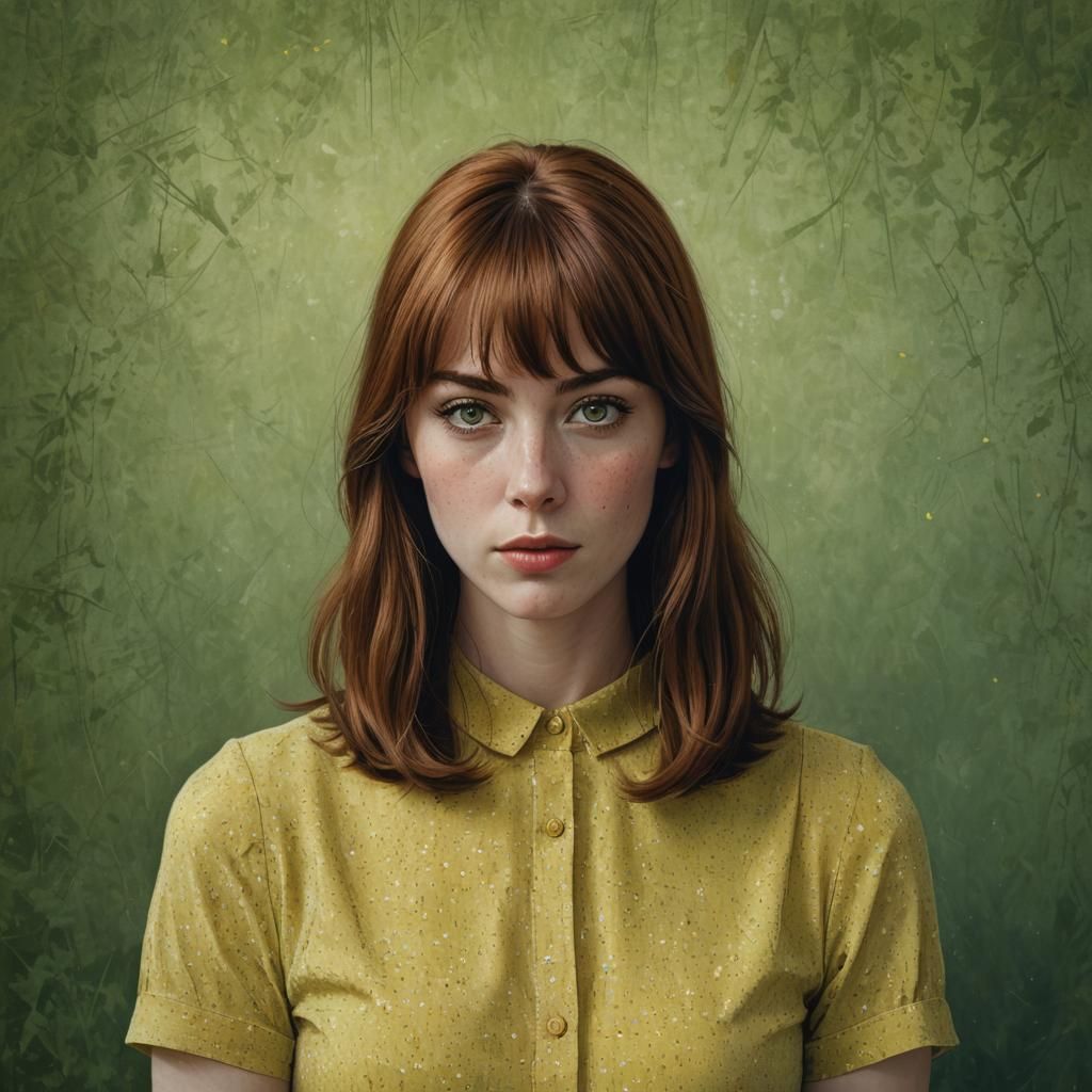 Concerned College Student in Hyperrealistic Portrait