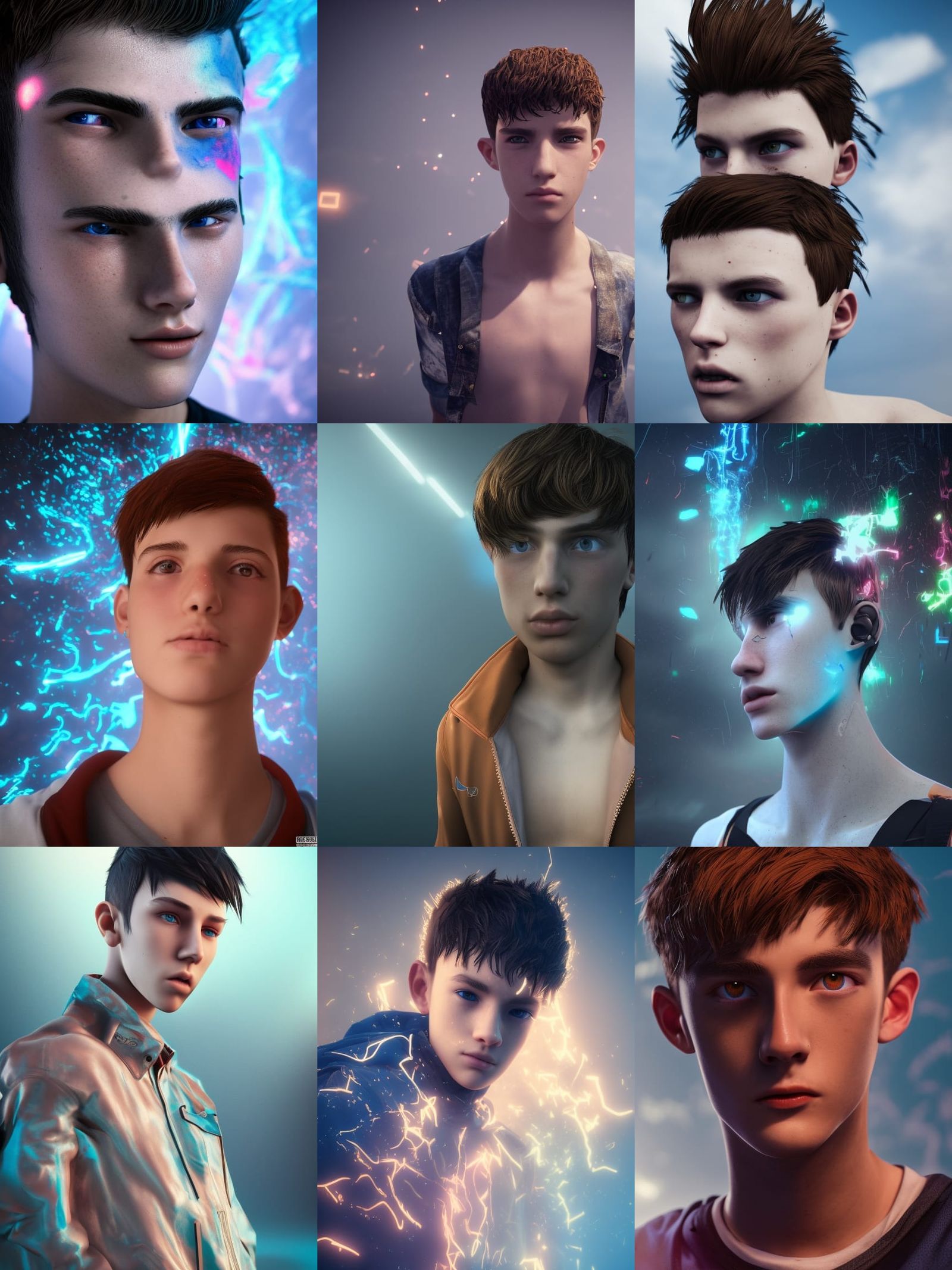 A teenage european boy