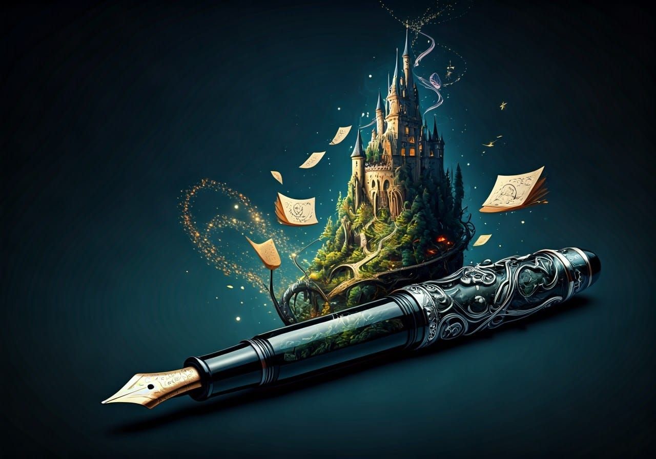 Elegant Fountain Pen Transforms into Whimsical Fairytale Cas...