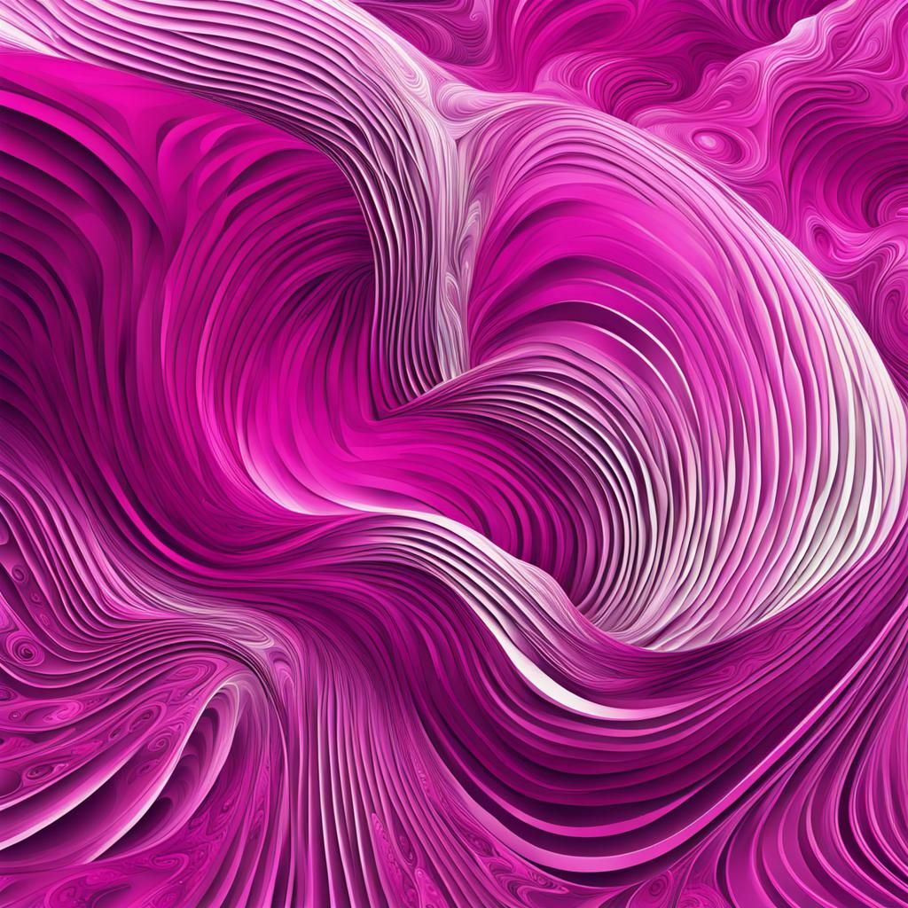 Abstract Magenta Fractal Design with 3D Shading