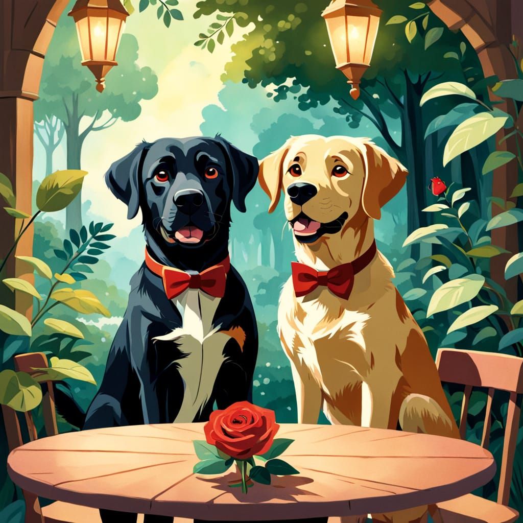 Cozy Summer Romance in Whimsical Disney Style