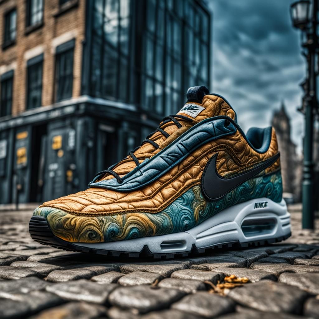 Van Gogh Style Nike Airmax Puffer Coat