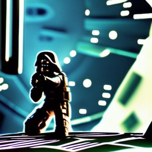 Detailed Digital Rendering of the Death Star