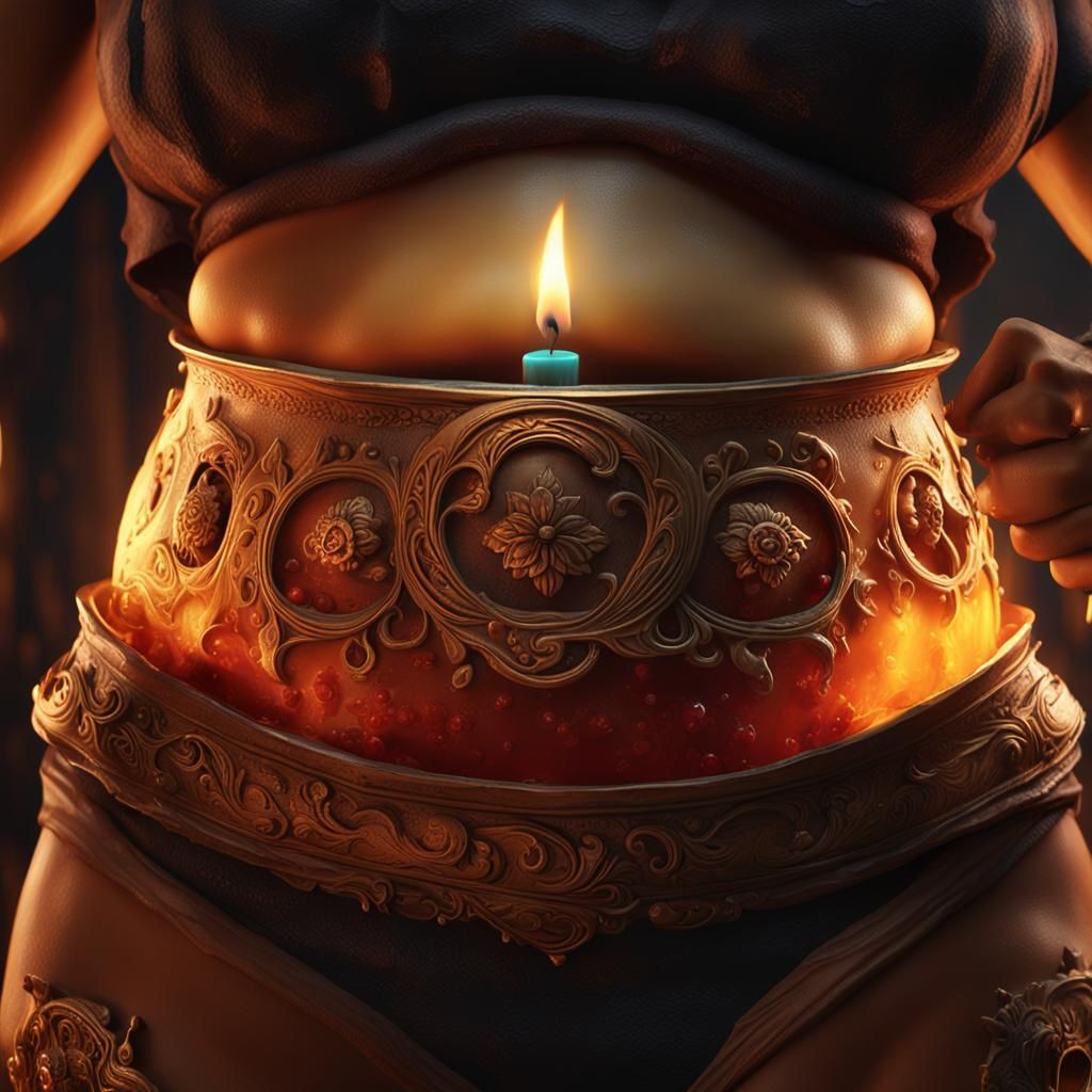 Dark Fantasy Navel with Dripping Candle Wax