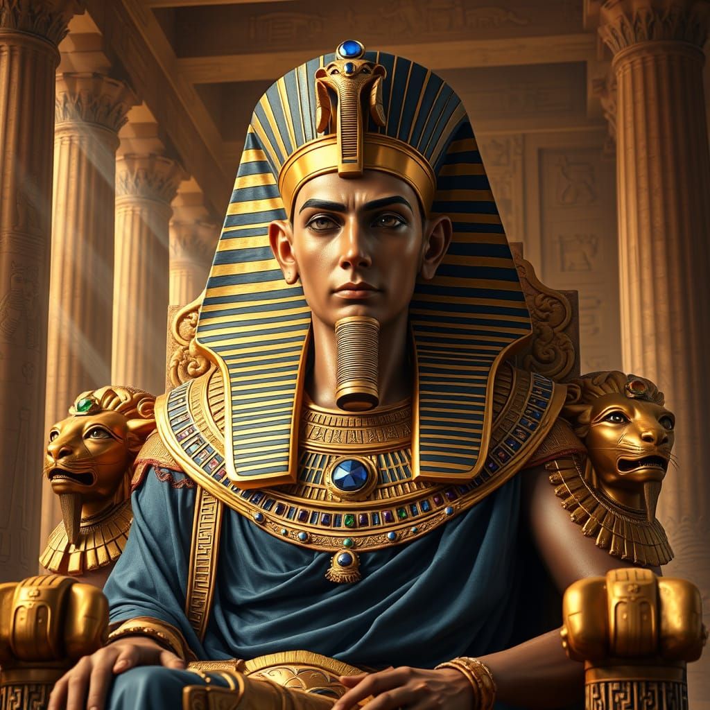 Ancient Egyptian Pharaoh in Renaissance Style Majesty