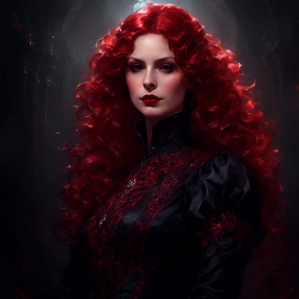 Victorian Vampire Portrait in Hyperrealistic Style