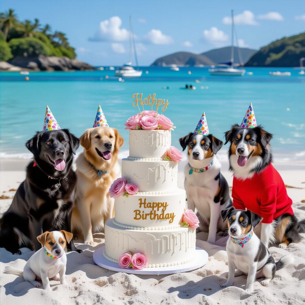 Beach Birthday Party with Animals