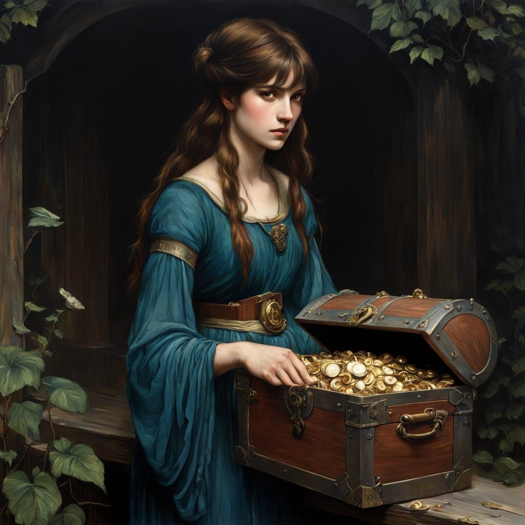 Treasure Chest Revealed in Chiaroscuro Anime Style