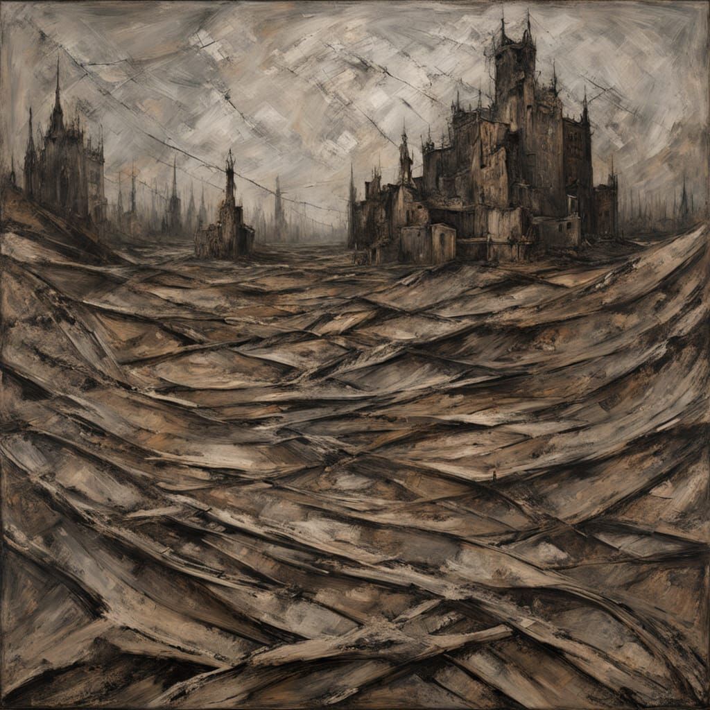 Monumental Landscape Inspired by Anselm Kiefer