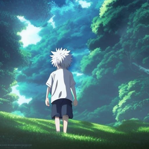 Killua in Studio Ghibli Anime Style