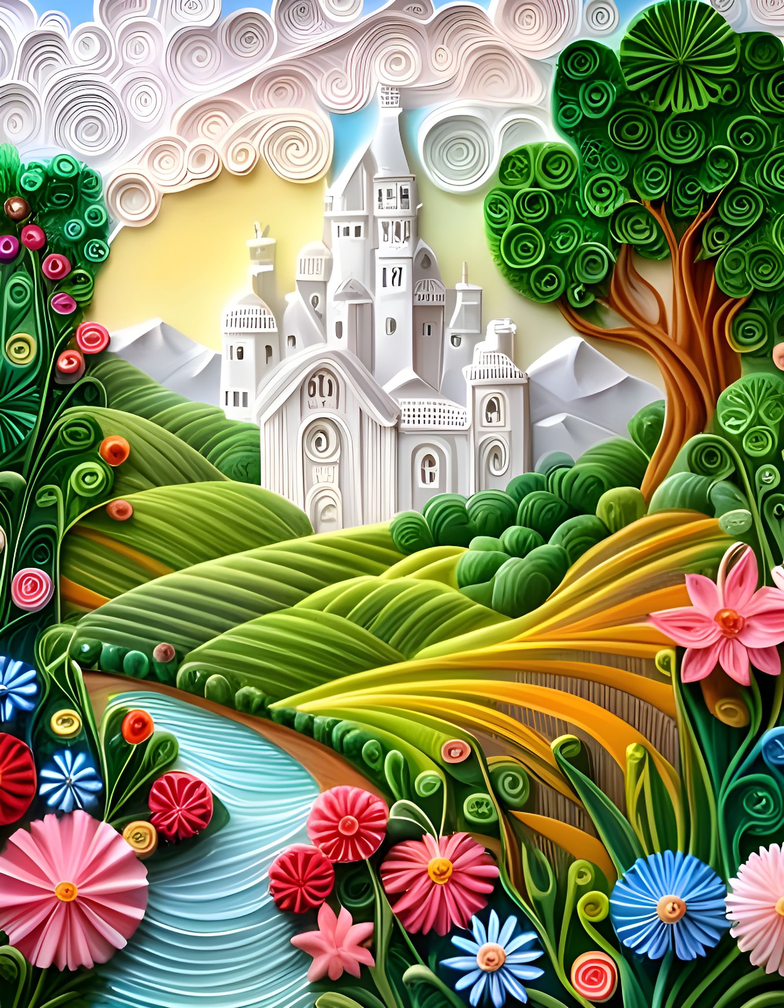 Paper quilling art