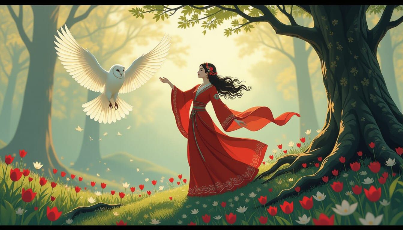 Surreal Forest Goddess in a Dreamlike Utopia