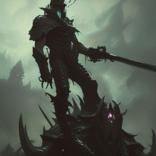 Sinister Overlord in Dark Fantasy Style