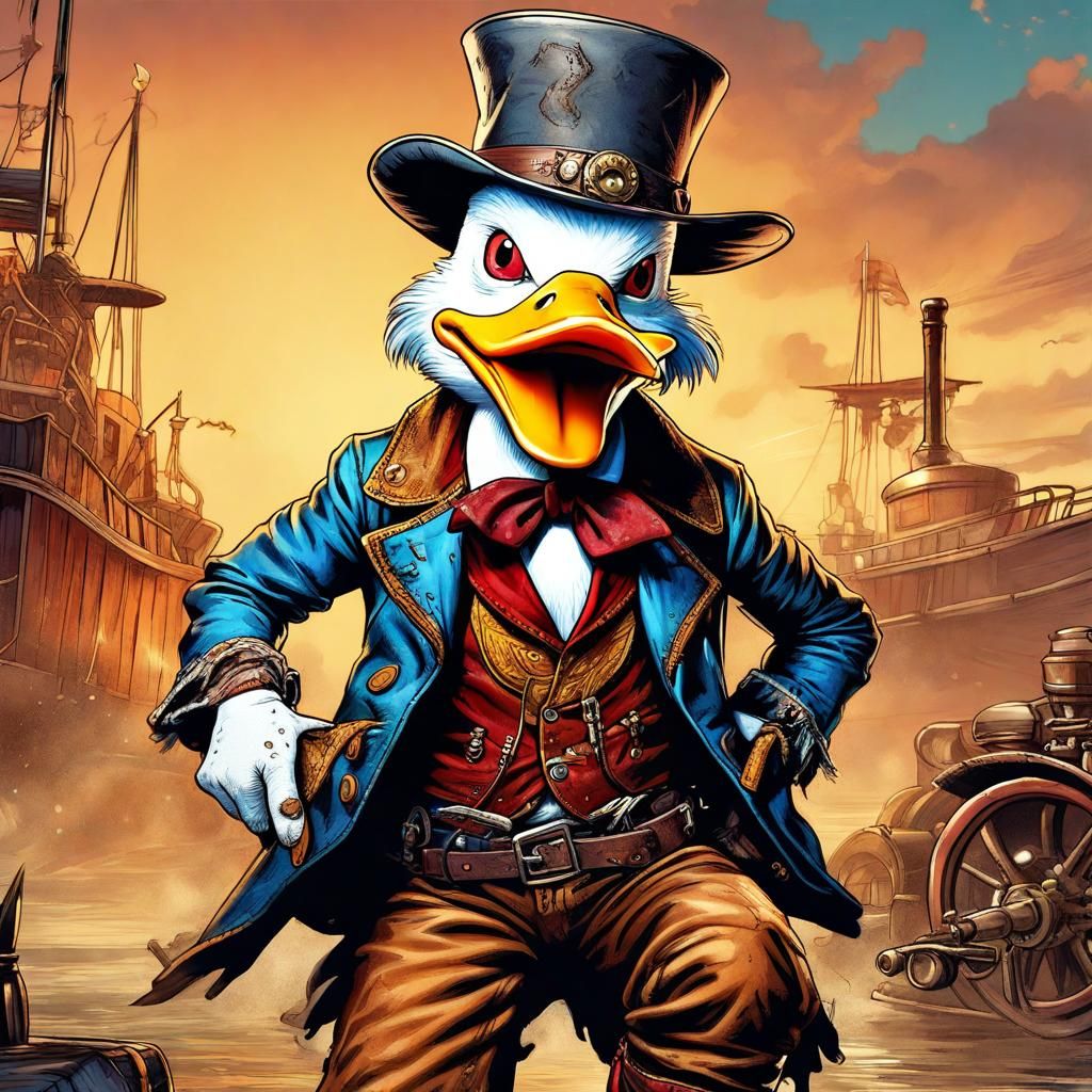 Steampunk Cowboy Howard the Duck Rides Again