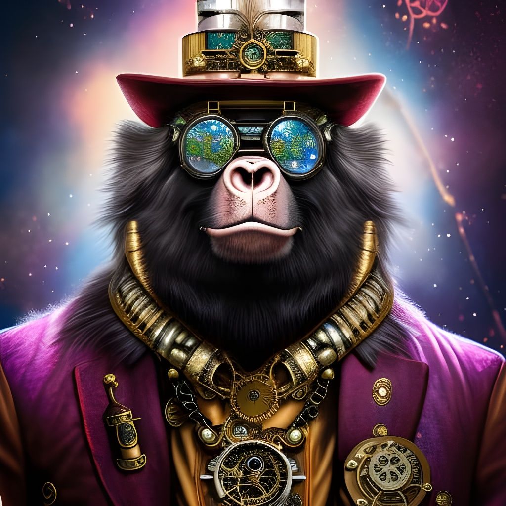 Steampunk Ape scientist
