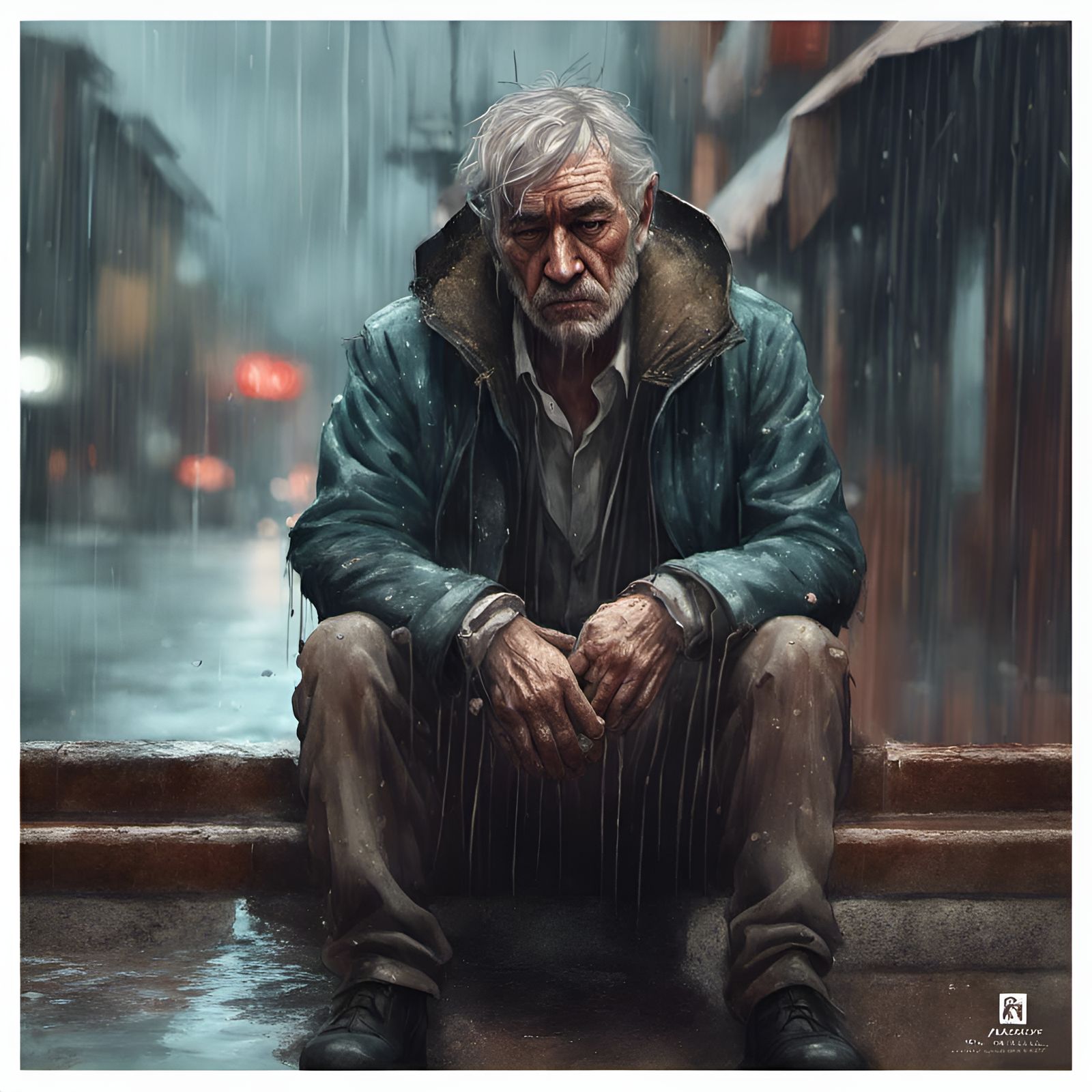 Sad Sylvester Stallone Portrait in Digital Illustration