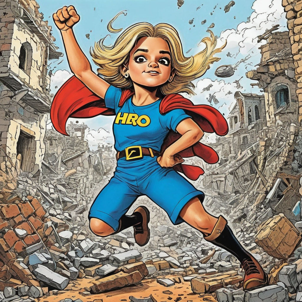 Heroine Saves the World in Vibrant Asterix-Inspired Art