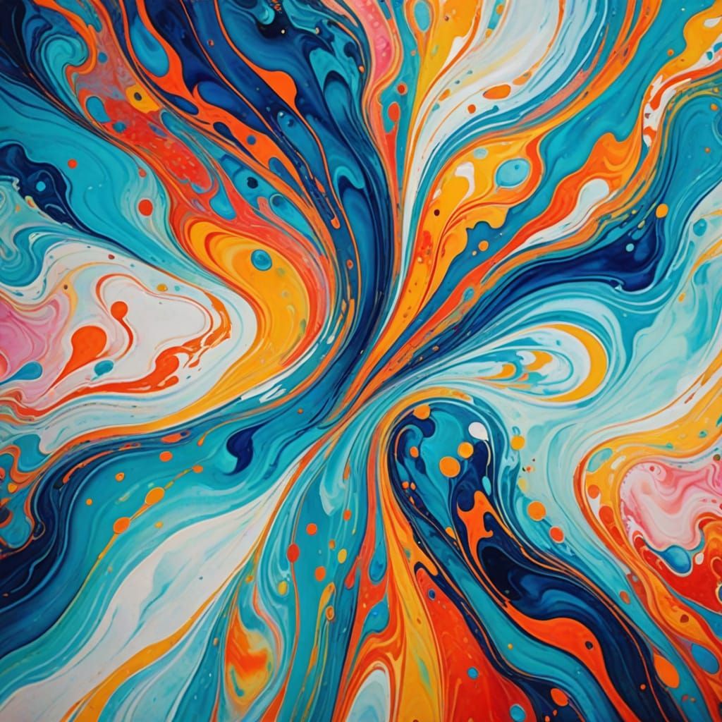 Marble paint on water