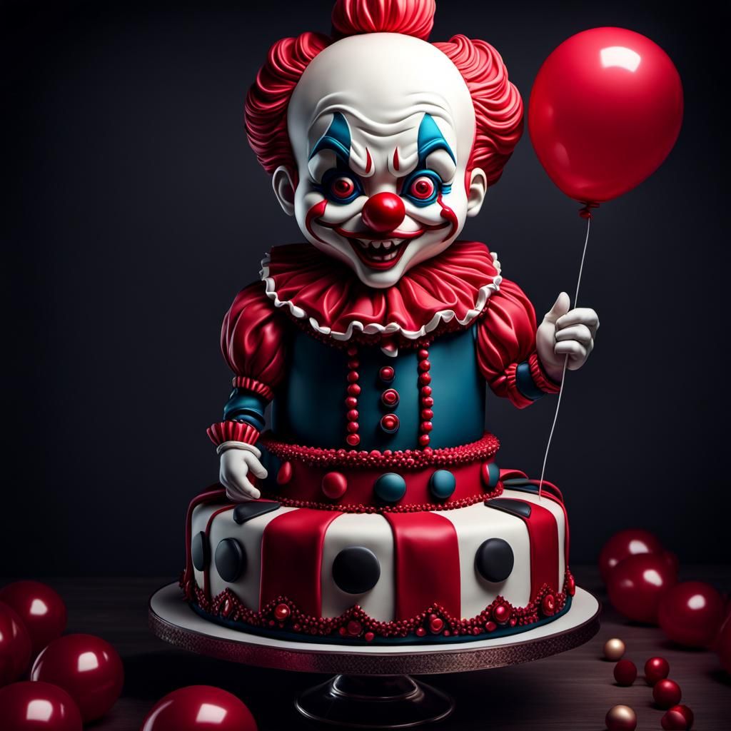 Creepy Clown Cake