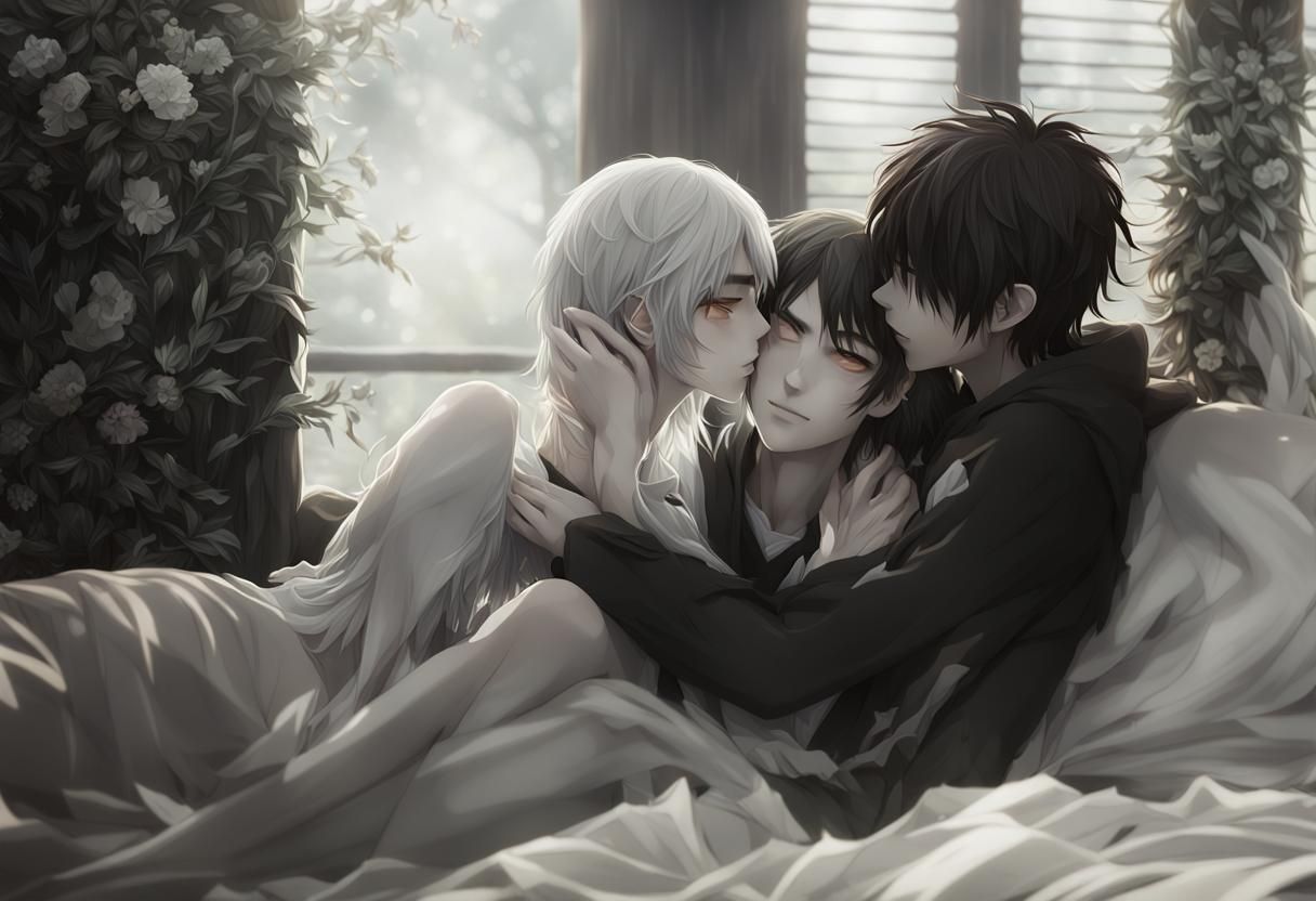 Youthful Kiss in Anime-Inspired 3D Art