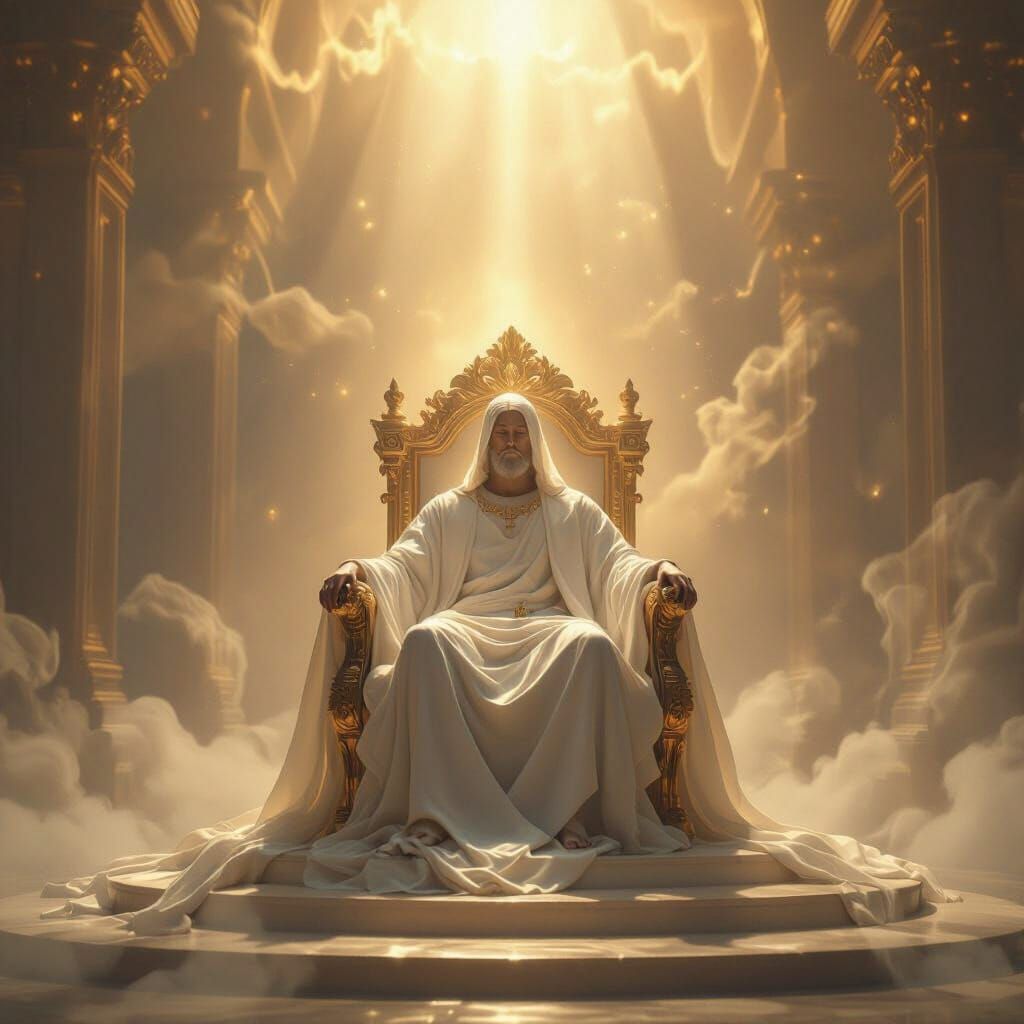 Divine Being Dreams Life into Existence in Cosmic Void