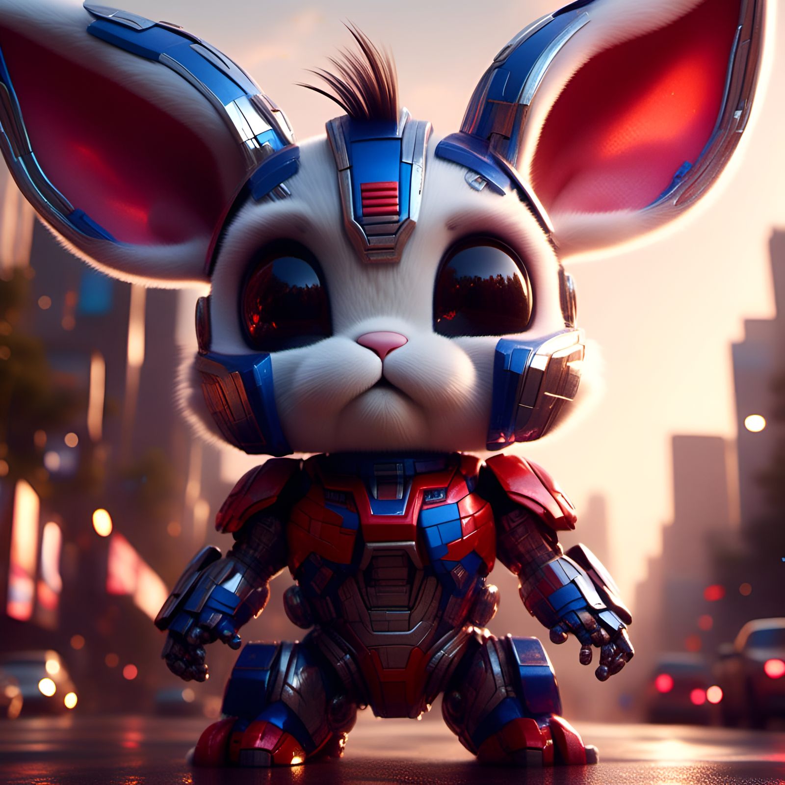 Chibi Bunny as Optimus Prime Portrait