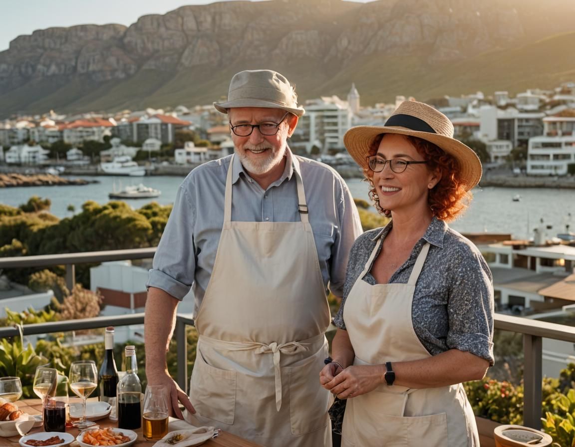 Cape Town Balcony Scene at Golden Hour