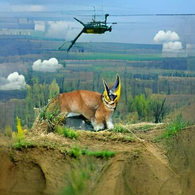Portrait of a Caracal Cat