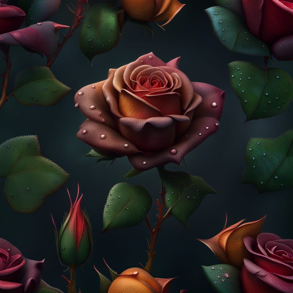 Hyperrealistic Rose with Dynamic Lighting