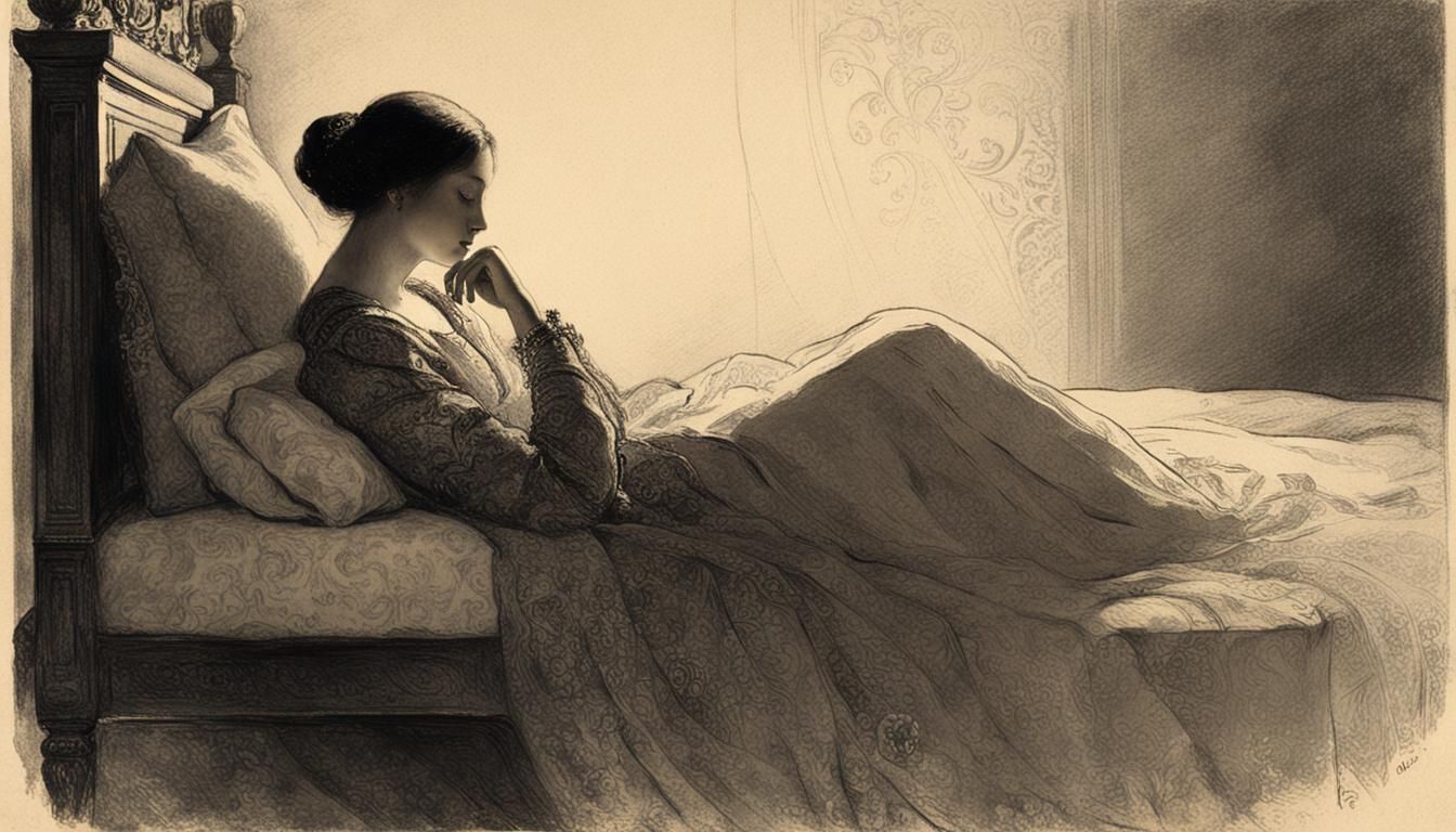 Surreal Woman Basks in Ornate Luxury