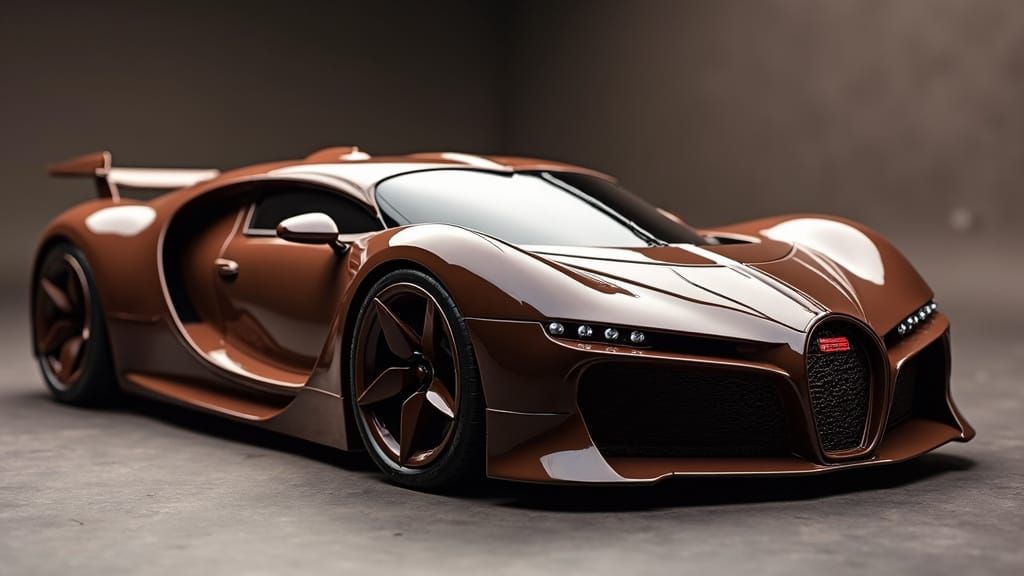 Dark Chocolate Hypercar in Futuristic Style