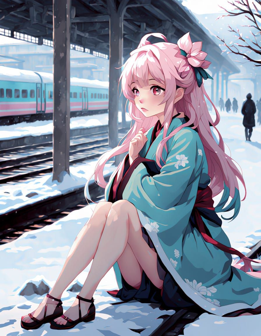 Xianxia Maiden Waits in Winter Twilight