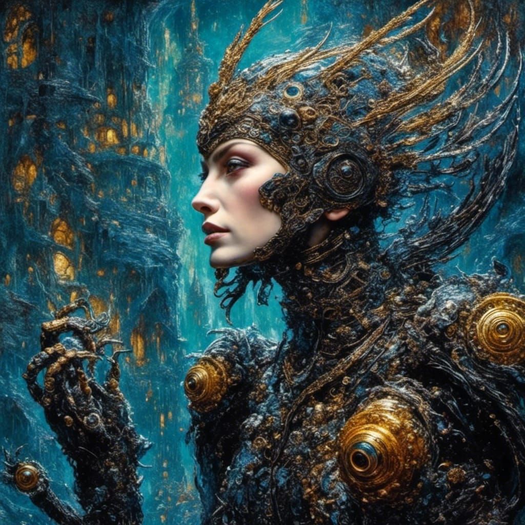 Demon Symbiote in Expressionist Style