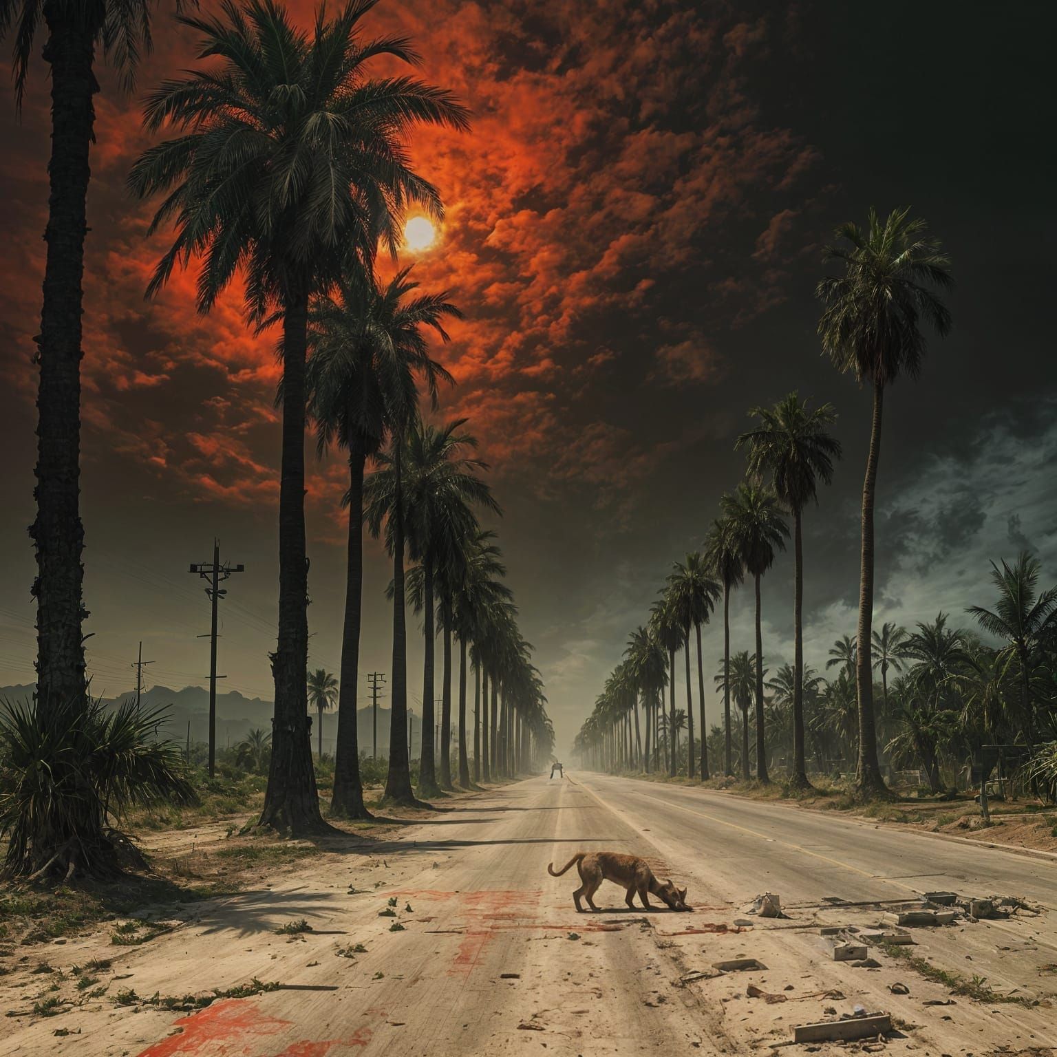 The wild palm trees of Sunset Boulevard are dying back in 2034