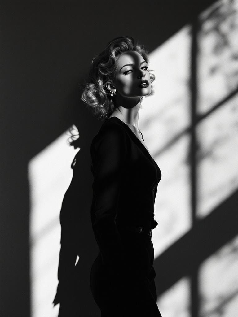 1950s Pin-Up in Film Noir Style