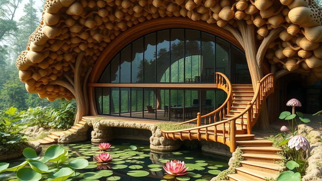 Surreal Wooden House Blends Nature and Architecture in Whims...