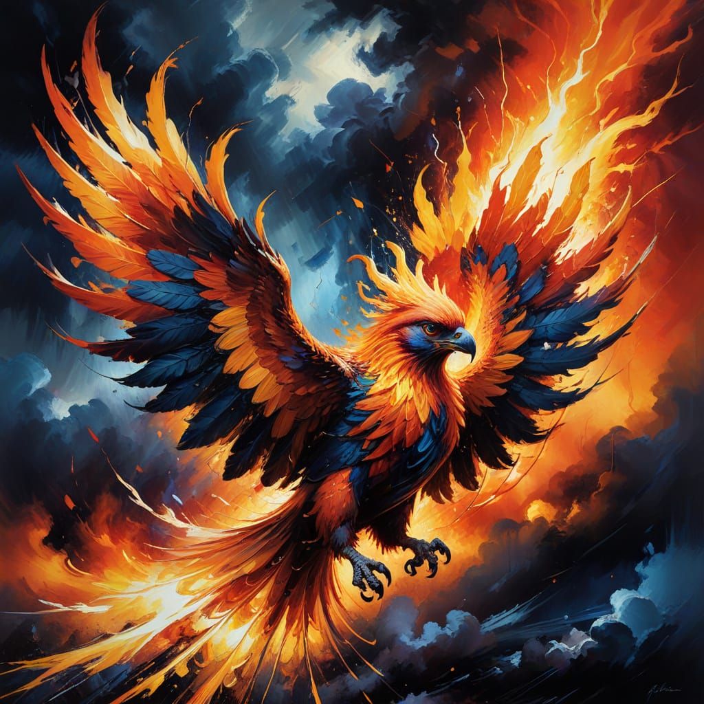 Phoenix Rising: A Neo-Impressionist Expression