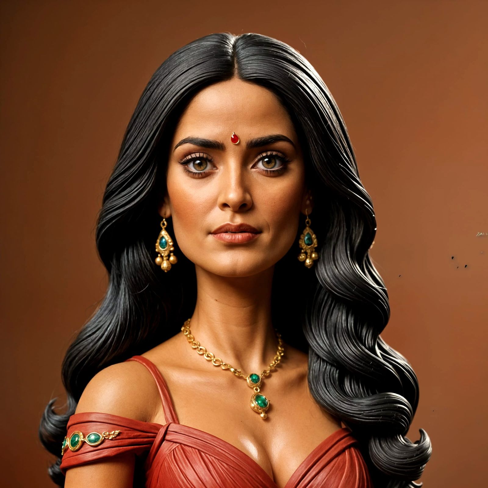 Salma Hayek as a Claymation Character