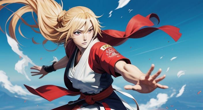 Anime Style Karate Action Scene