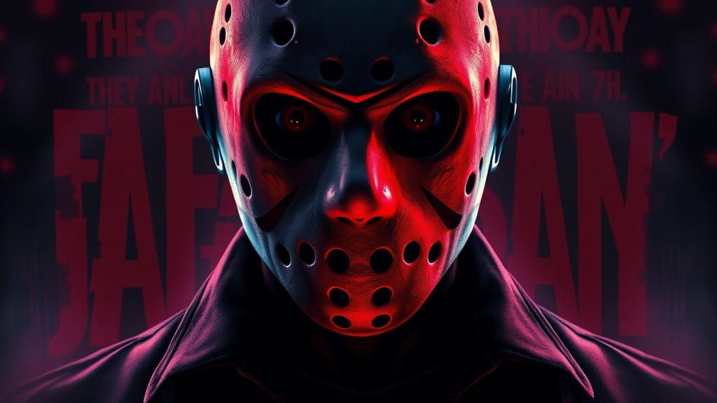 Dark Surrealist Pop Art Portrait of Jason Voorhees