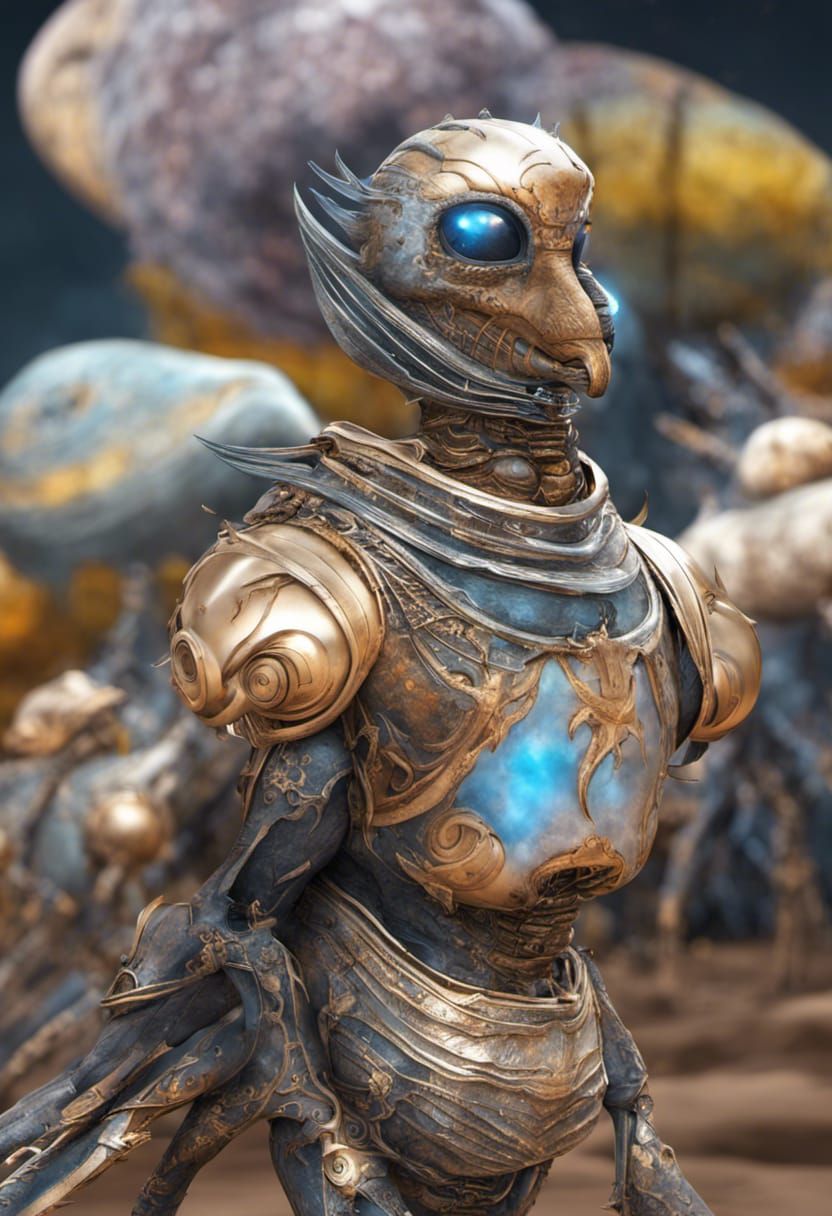 Cartoon Characters in Surreal Photorealistic Matte Painting