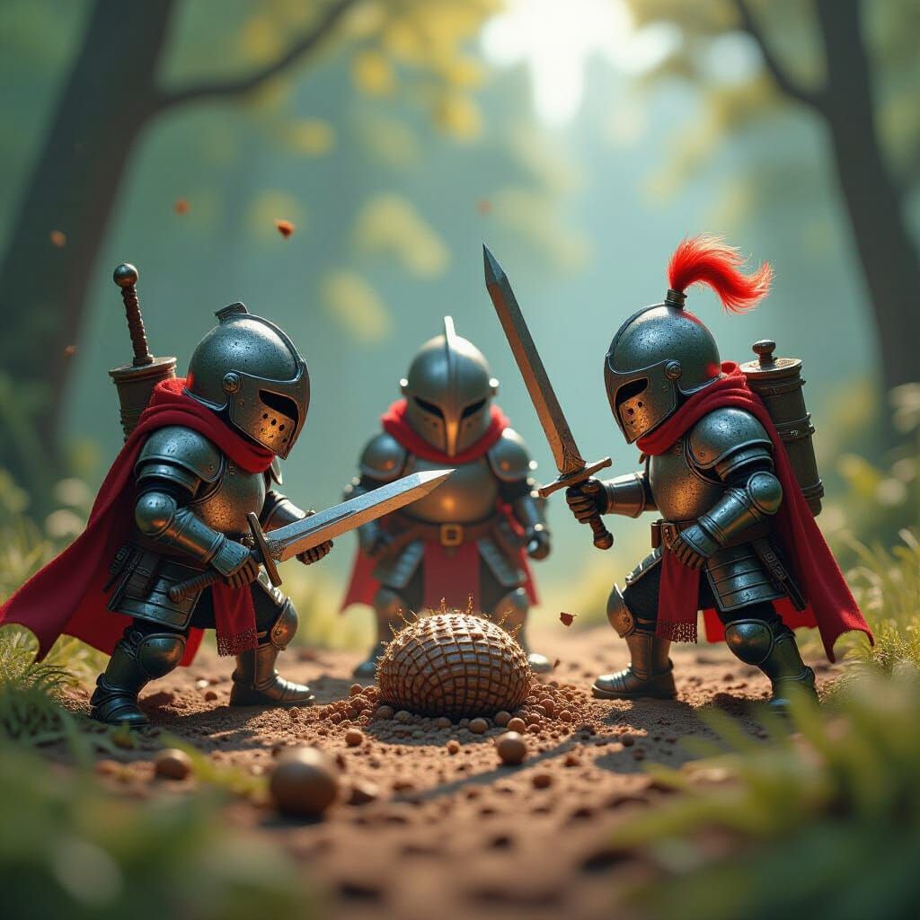 Medieval Monsters Storm Anthill in a Rozalski Style