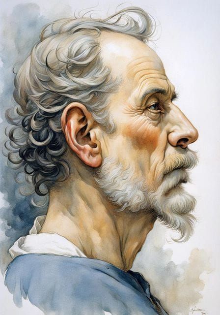 Middle Aged Man In Profile, by Jean-Baptiste Monge