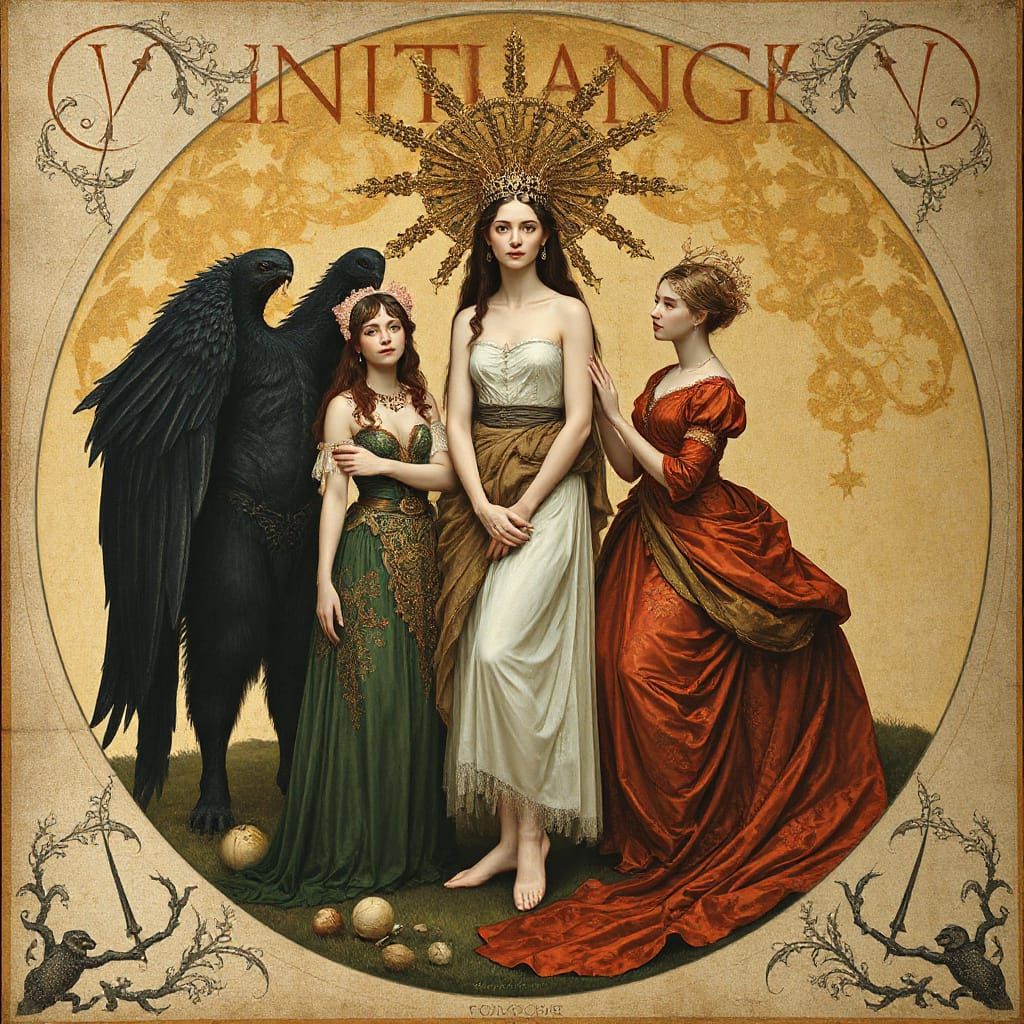 Mythological Folklore Art in Symbolic Style